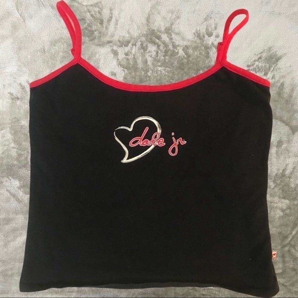 Vintage Dale Jr Nascar Spaghetti Strap Crop Top Medium Chase Authentics Y2K